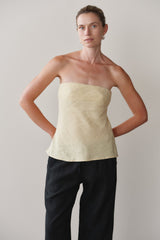 DONNI Butter Linen Tube Top - Butter