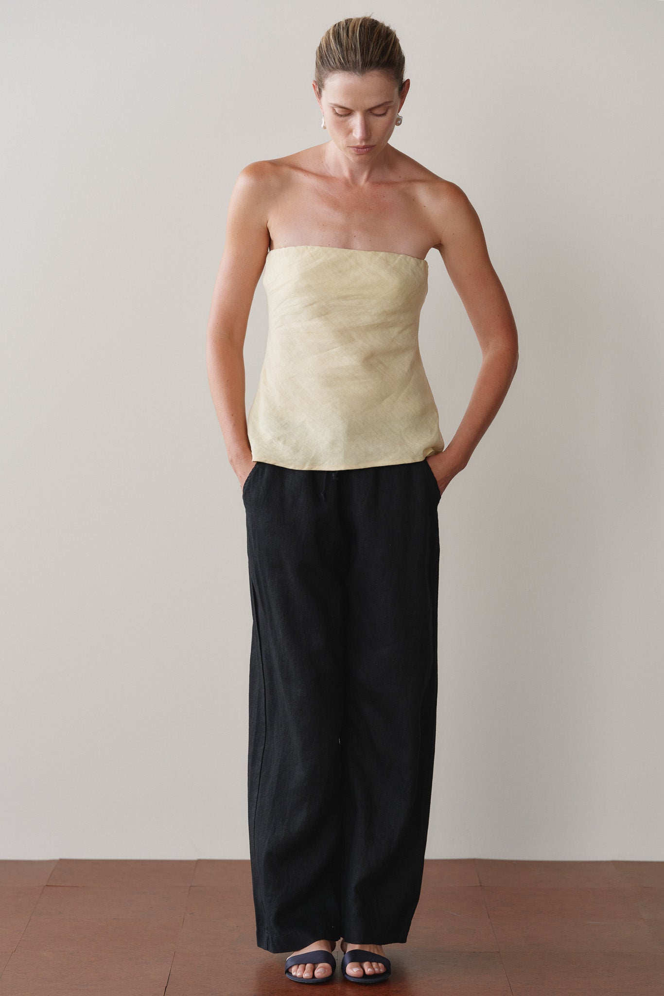 DONNI Butter Linen Tube Top - Butter