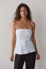 DONNI Powder Linen Tube Top - Powder