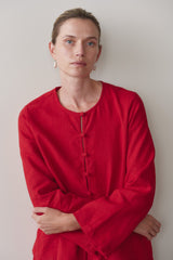 DONNI Bell Pepper Linen Loop Shirt - Bell-Pepper