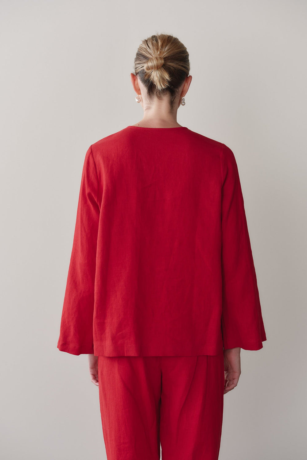 DONNI Bell Pepper Linen Loop Shirt - Bell-Pepper