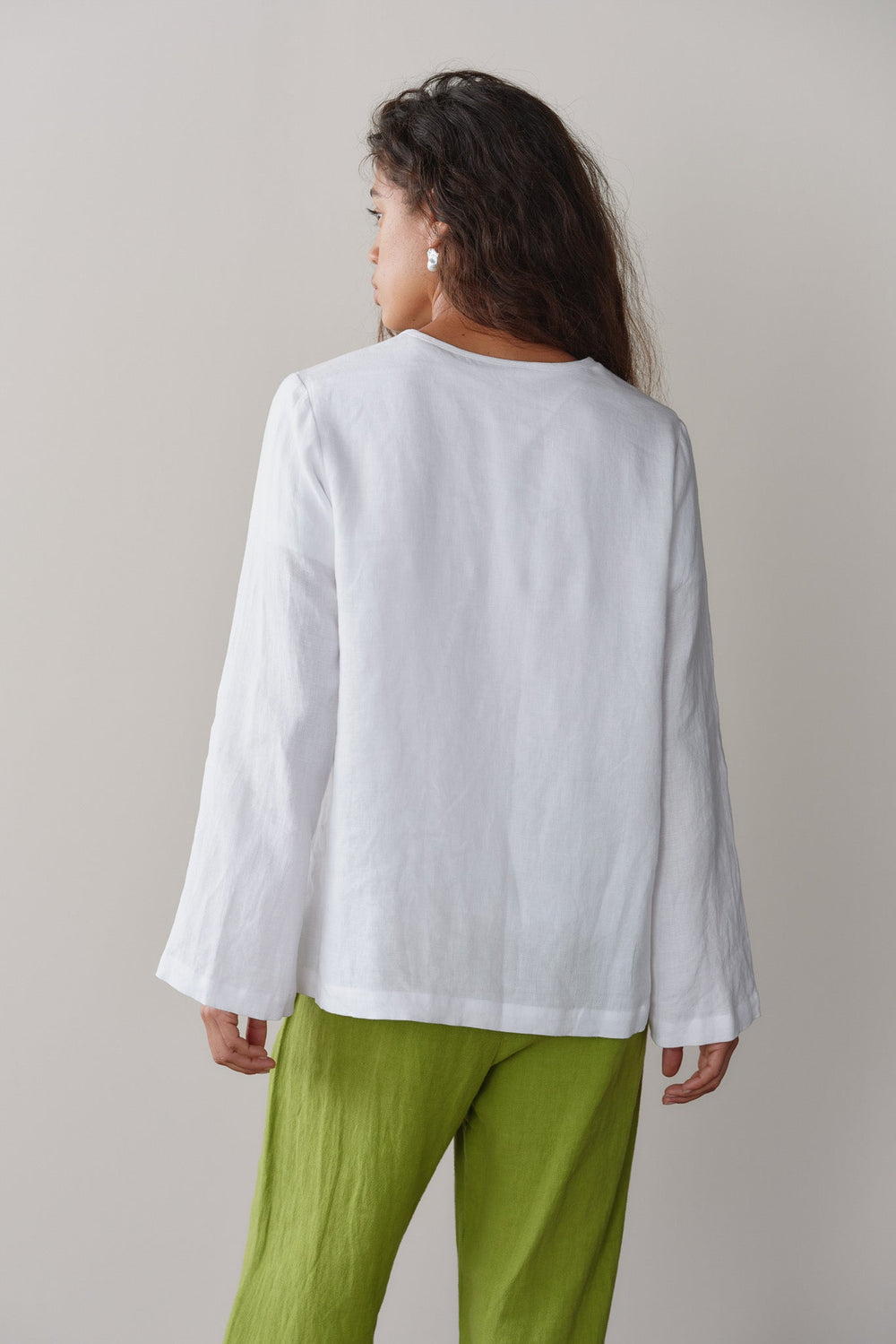 DONNI Powder Linen Loop Shirt - Powder