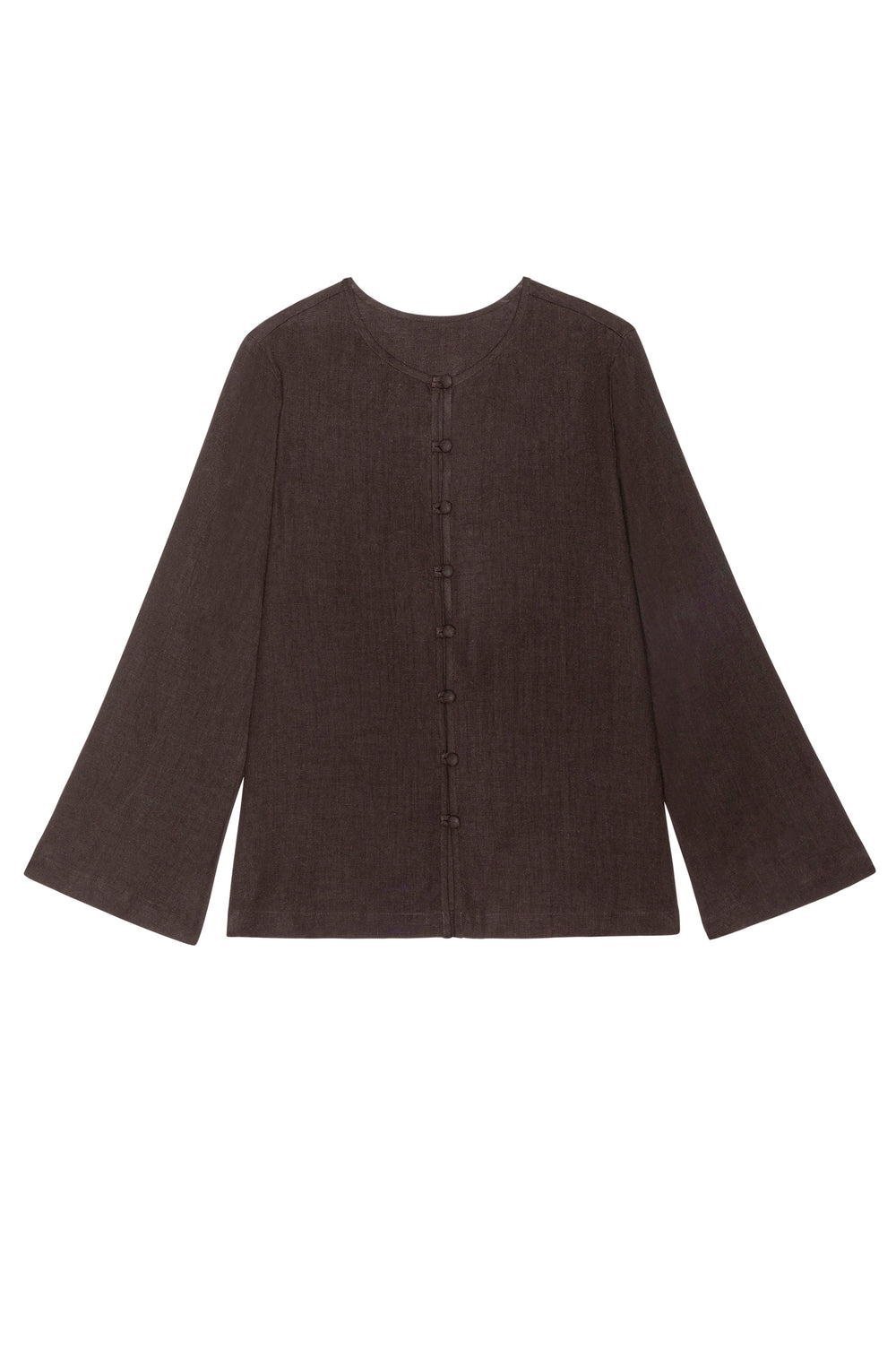 DONNI Espresso Linen Loop Shirt - Espresso