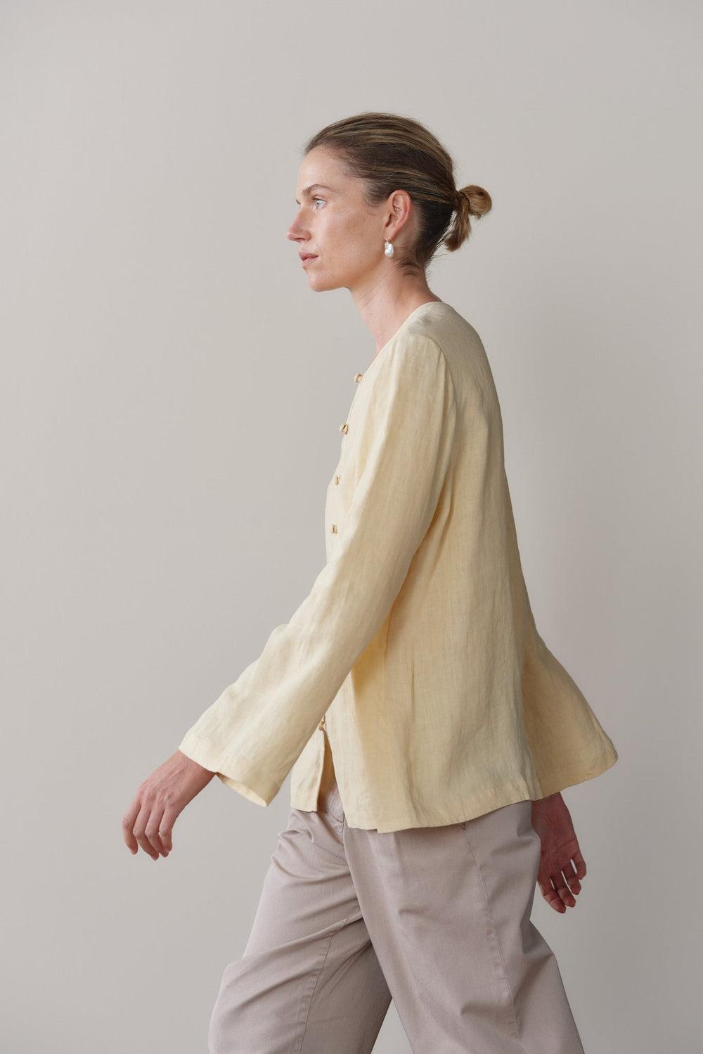 DONNI Butter Linen Loop Shirt - Butter