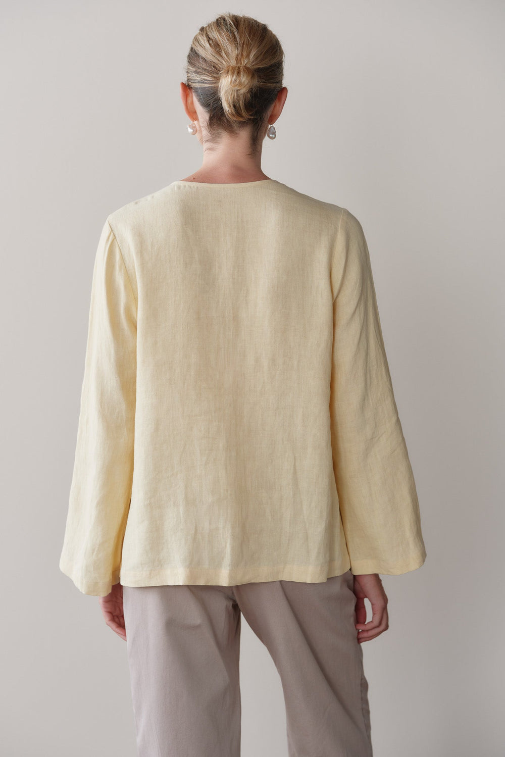 DONNI Butter Linen Loop Shirt - Butter
