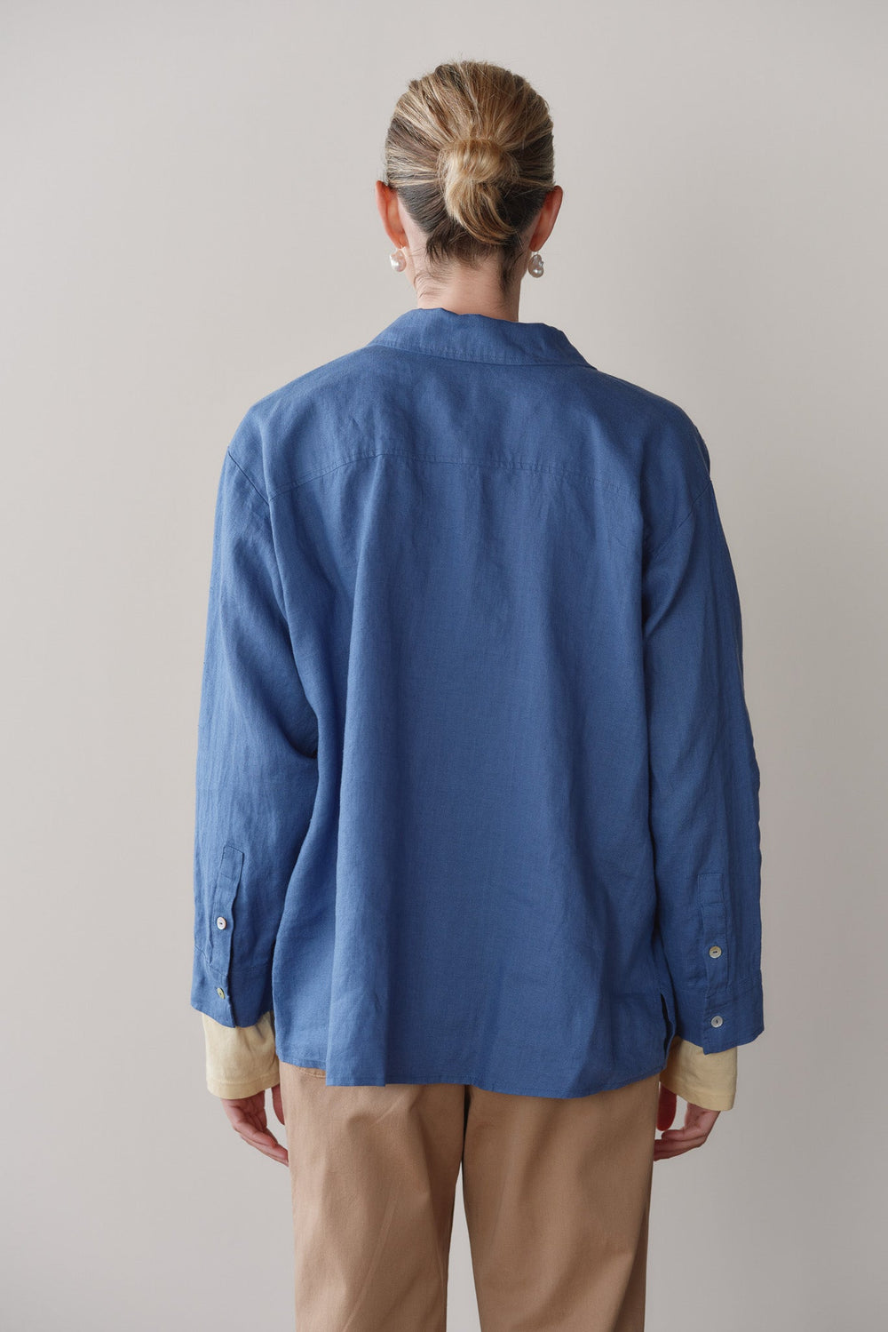 DONNI Lapis Linen Relaxed Shirt - Lapis