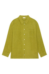 DONNI Pistachio Linen Relaxed Shirt - Pistachio
