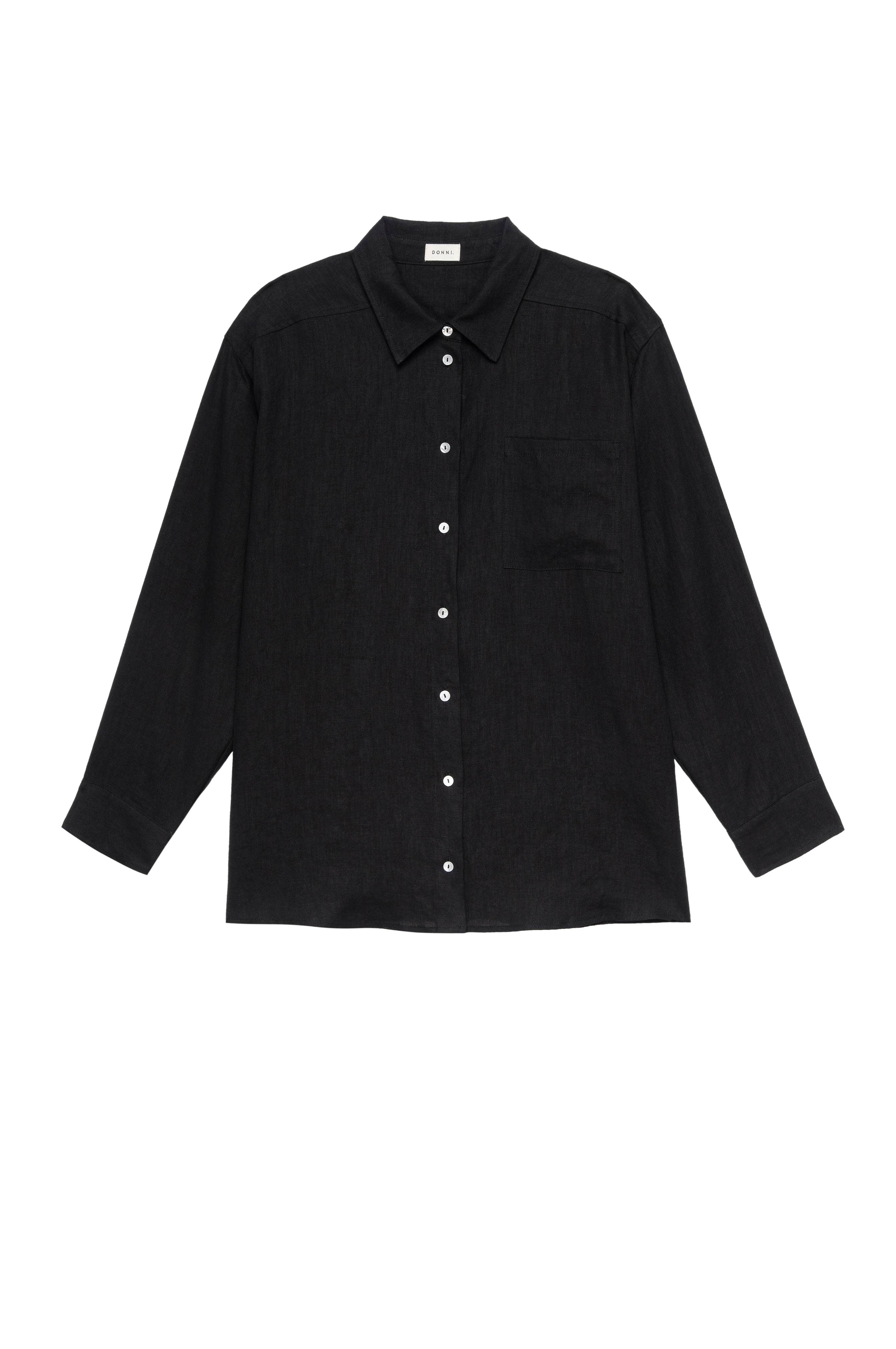 DONNI Jet Linen Relaxed Shirt - Jet