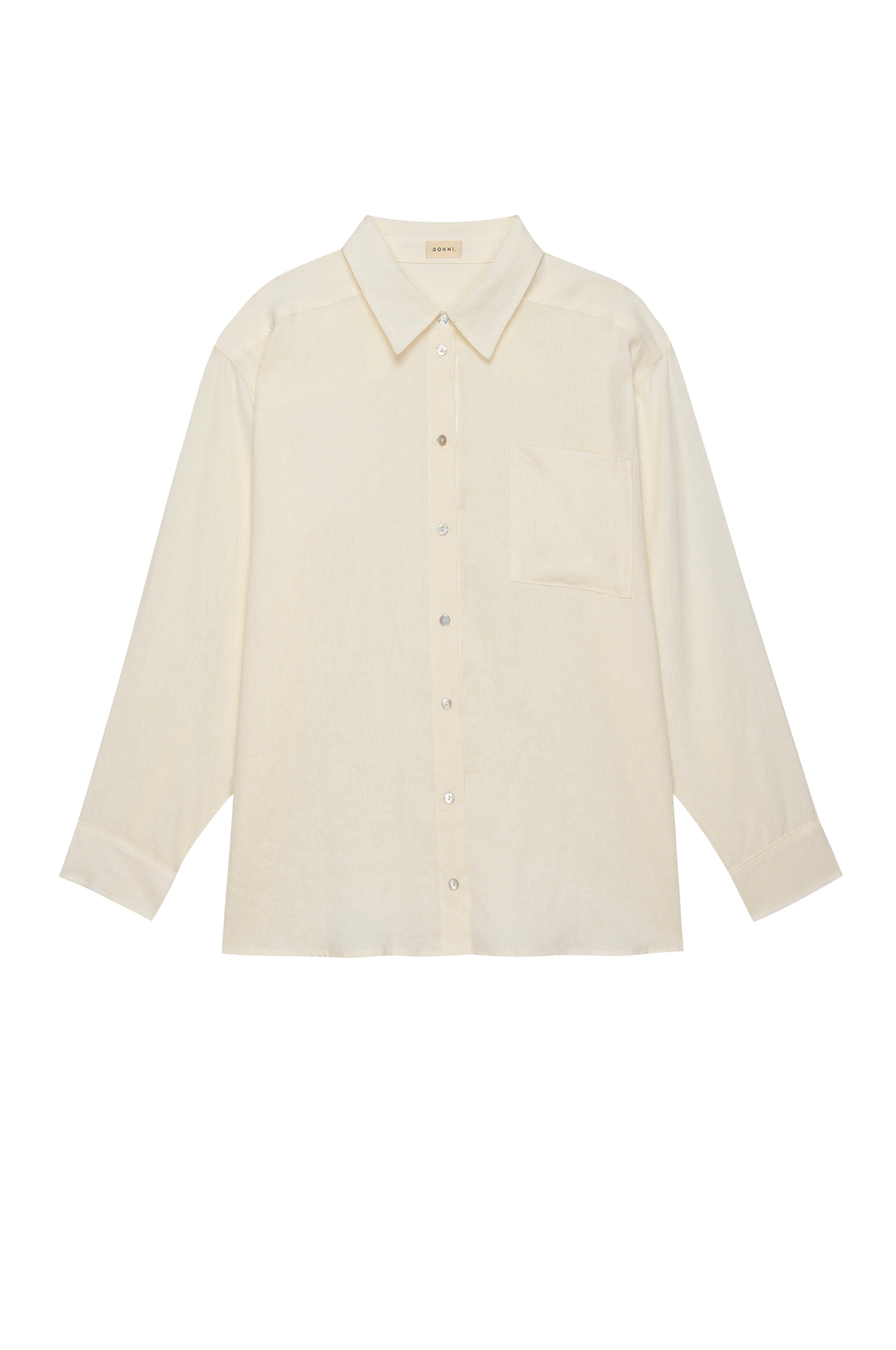 DONNI Creme Linen Relaxed Shirt - Creme
