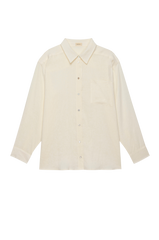 DONNI Creme Linen Relaxed Shirt - Creme