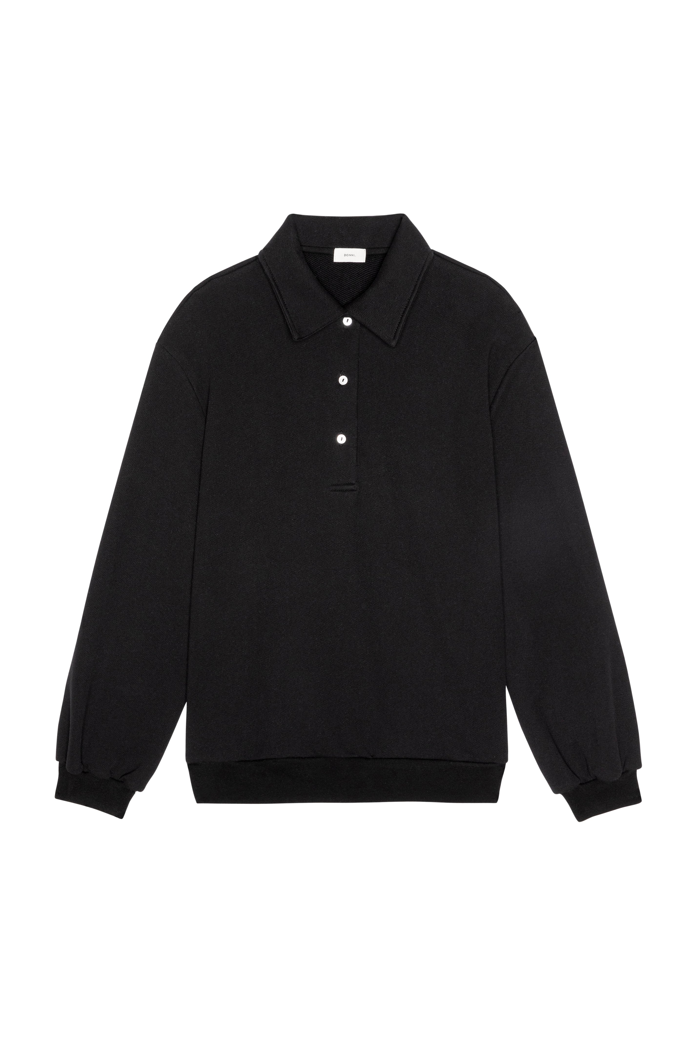 DONNI The Eco-Terry Polo Sweatshirt - Jet