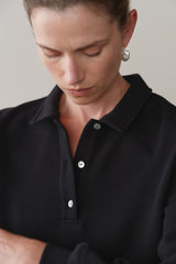 DONNI The Eco-Terry Polo Sweatshirt - Jet