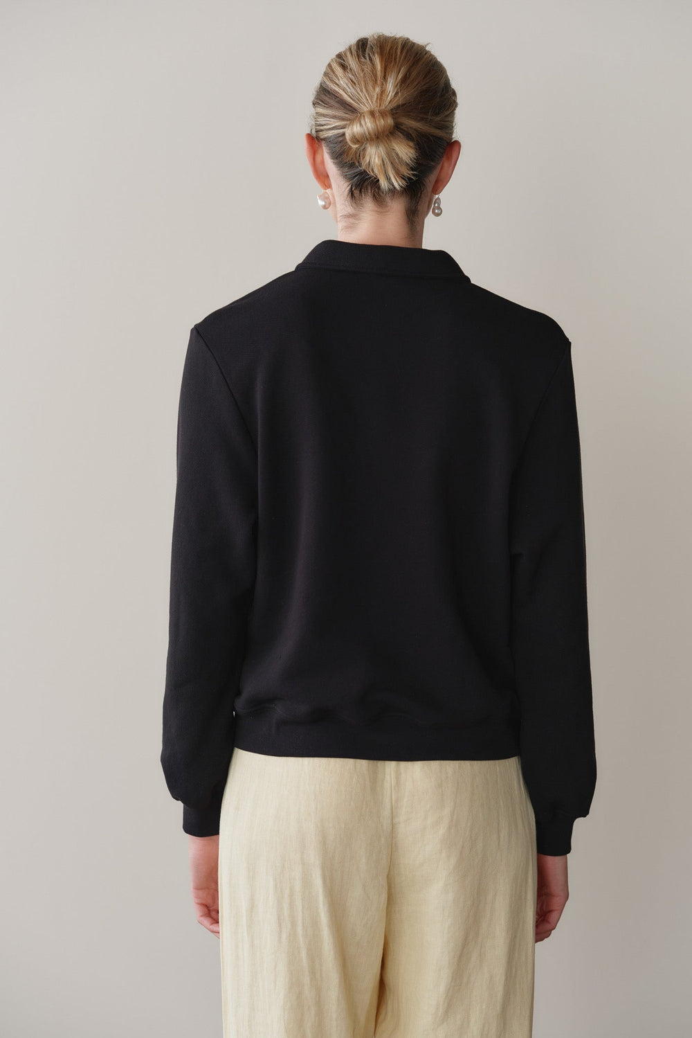 DONNI The Eco-Terry Polo Sweatshirt - Jet