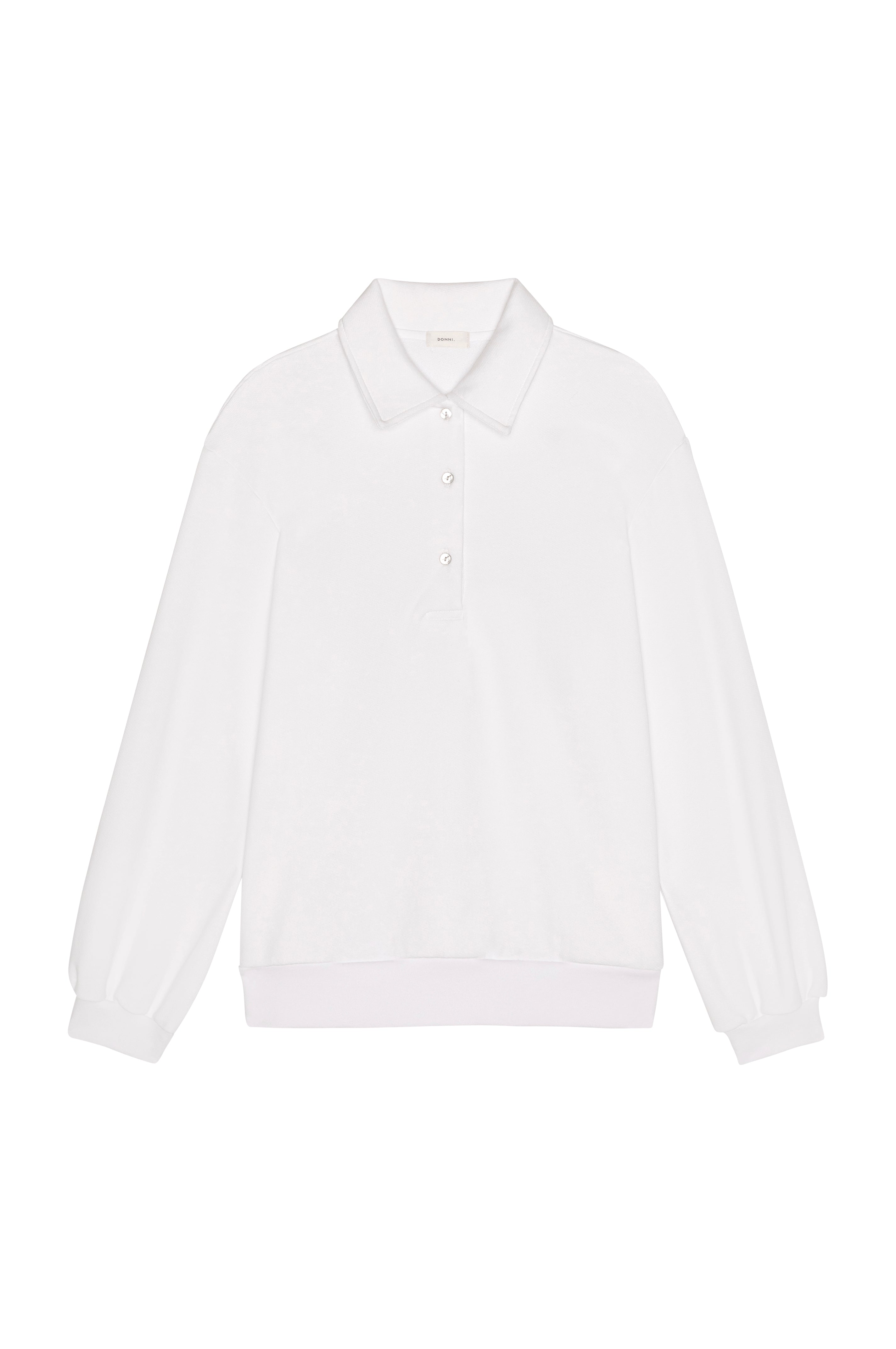 DONNI The Eco-Terry Polo Sweatshirt - Powder