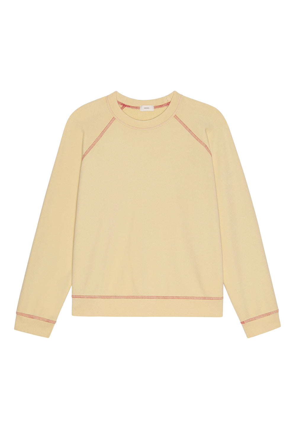 DONNI The Eco-Terry Contrast Stitch Sweatshirt - Butter