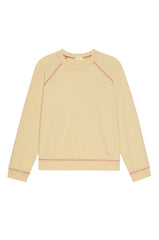 DONNI The Eco-Terry Contrast Stitch Sweatshirt - Butter