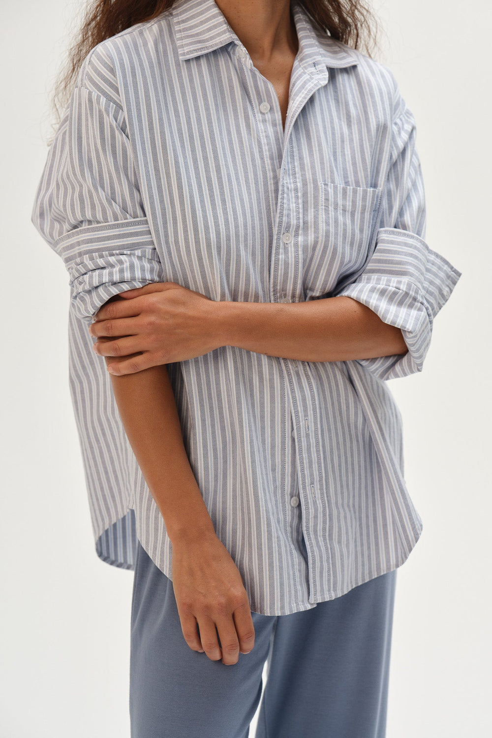 DONNI The Oxford Shirt - CORNFLOWER STRIPE