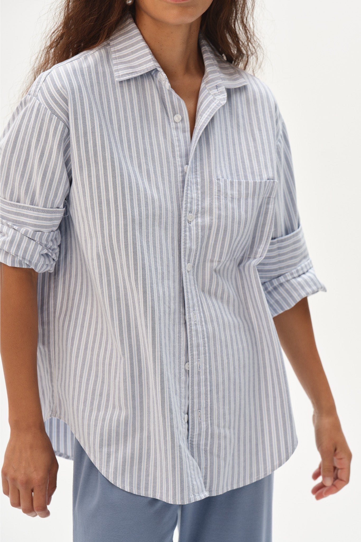 DONNI The Oxford Shirt - CORNFLOWER STRIPE