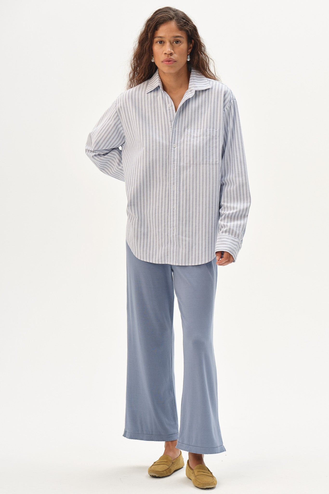 DONNI The Oxford Shirt - CORNFLOWER STRIPE