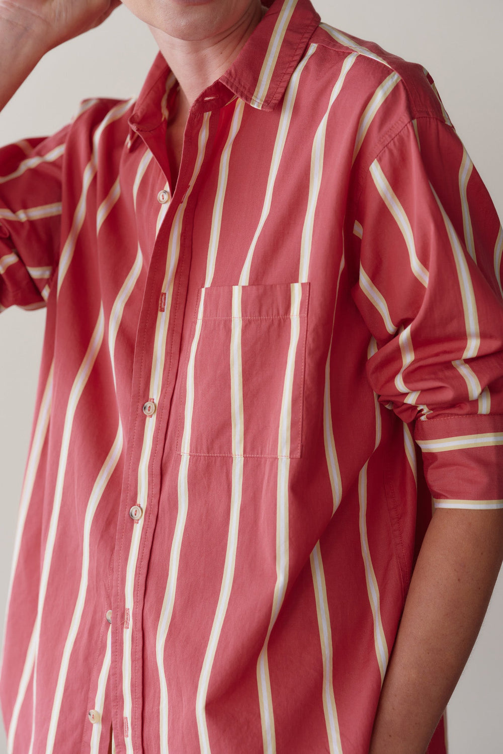DONNI The Pop Shirt - Raspberry-Stripe