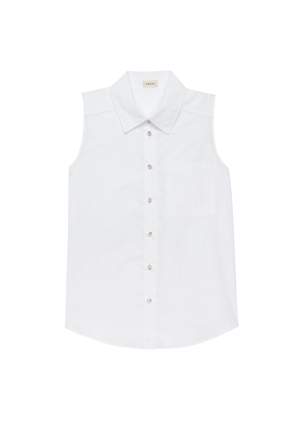 DONNI The Pop Sleeveless Shirt - Powder