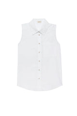 DONNI The Pop Sleeveless Shirt - Powder