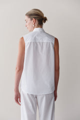 DONNI The Pop Sleeveless Shirt - Powder