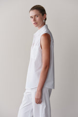 DONNI The Pop Sleeveless Shirt - Powder