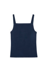 DONNI The Baby Rib Square Neck Tank - Navy