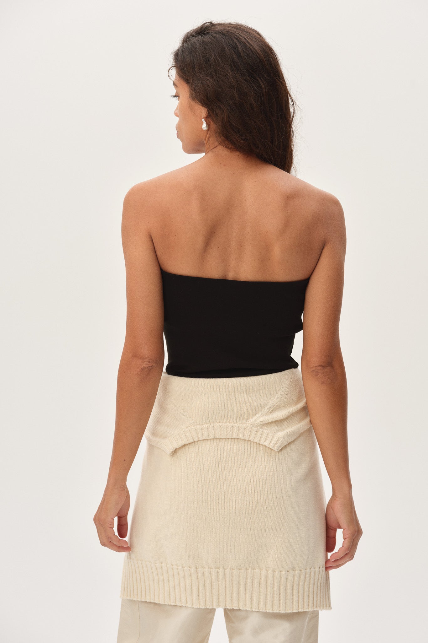 DONNI The Baby Rib Tube Top - Jet