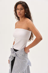 DONNI The Baby Rib Tube Top - Powder