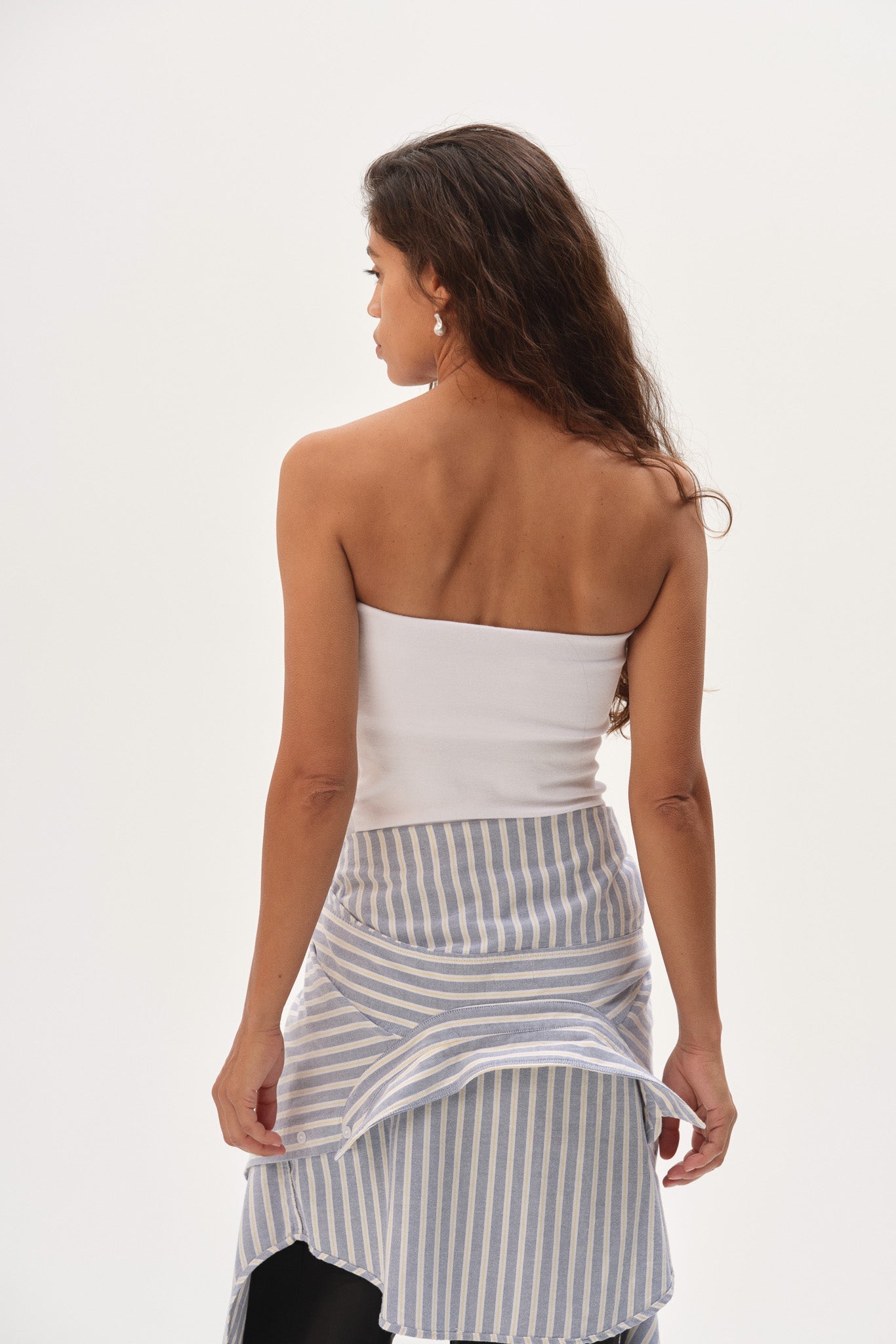 DONNI The Baby Rib Tube Top - Powder