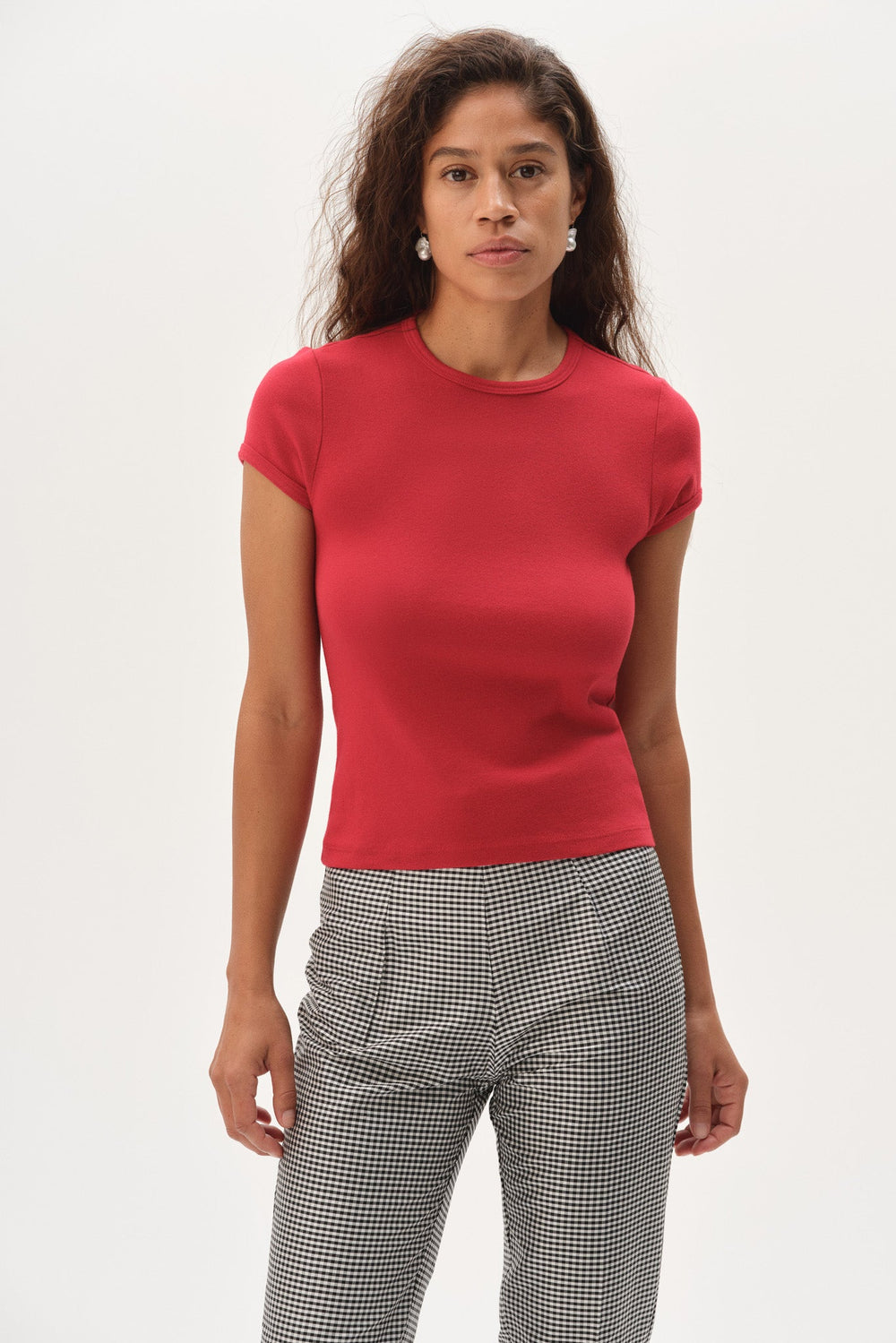 DONNI The Baby Rib Baby Tee - Bell Pepper