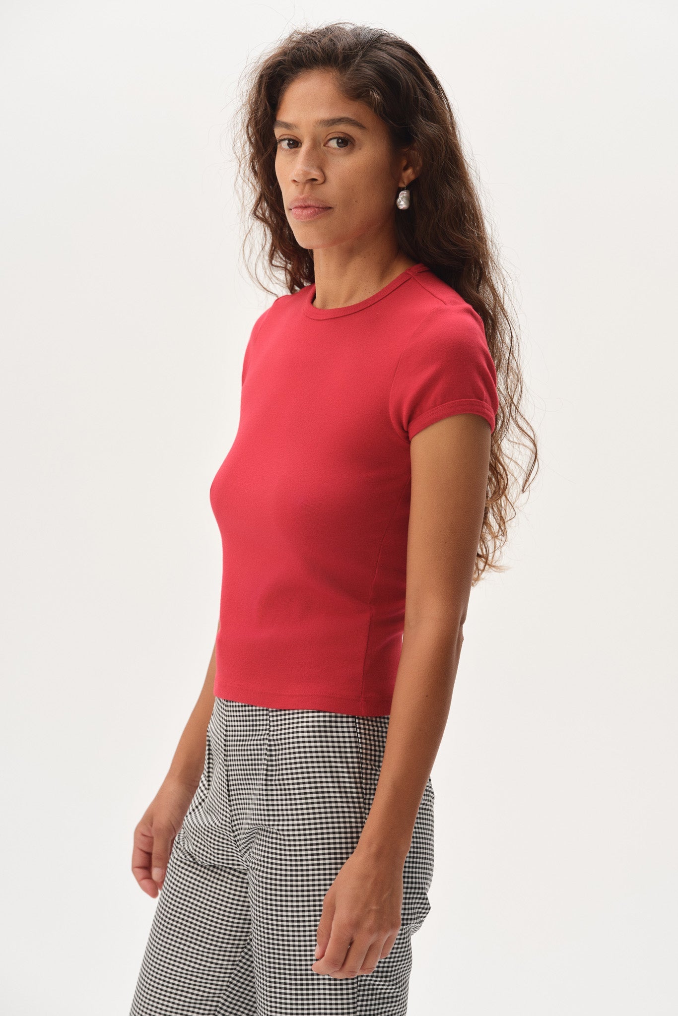 DONNI The Baby Rib Baby Tee - Bell Pepper