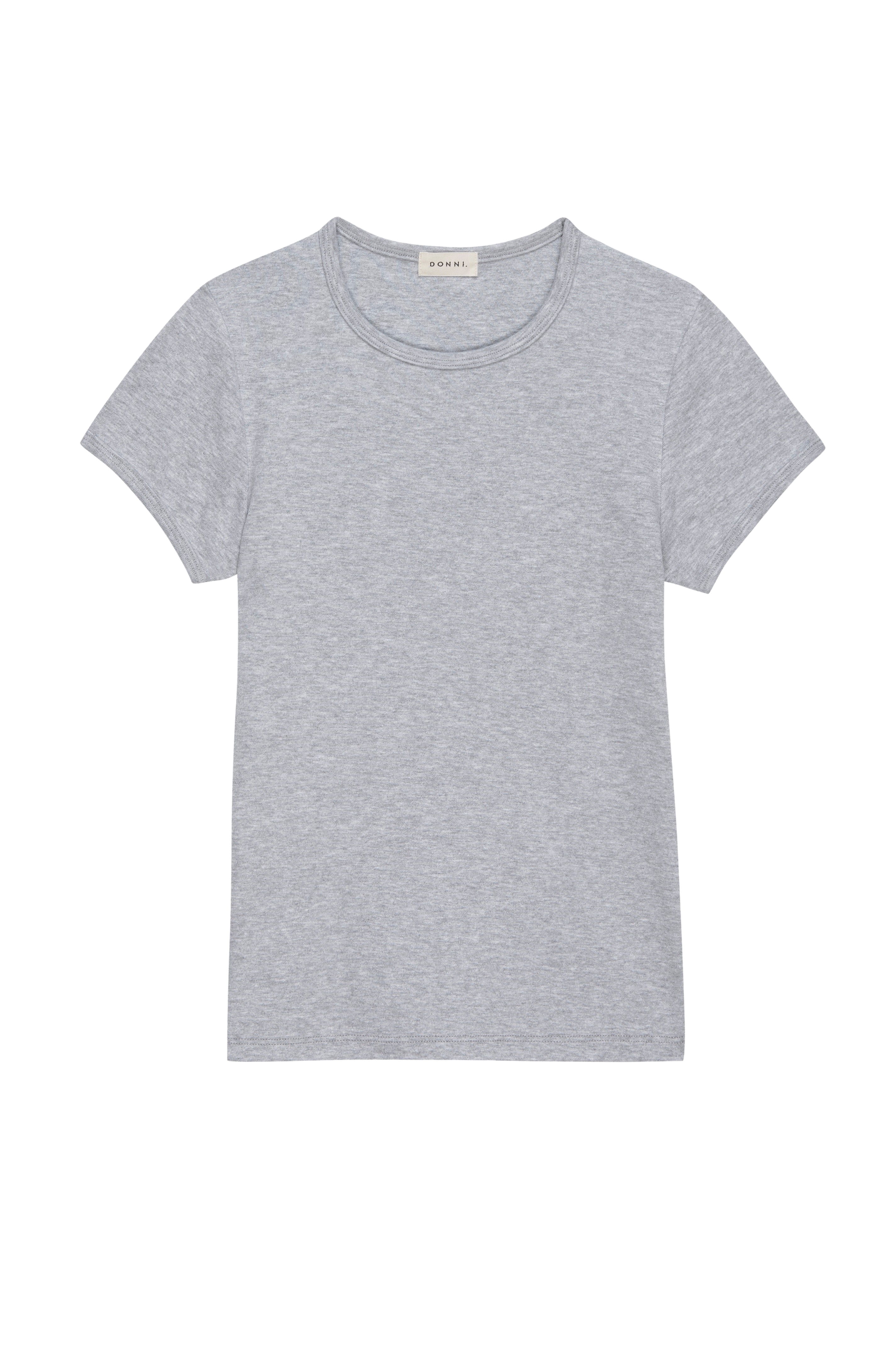 DONNI The Baby Rib Baby Tee - Heather Grey
