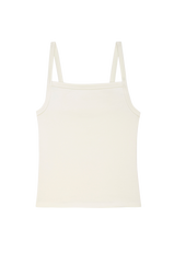 DONNI The Baby Rib Square Neck Tank - Creme