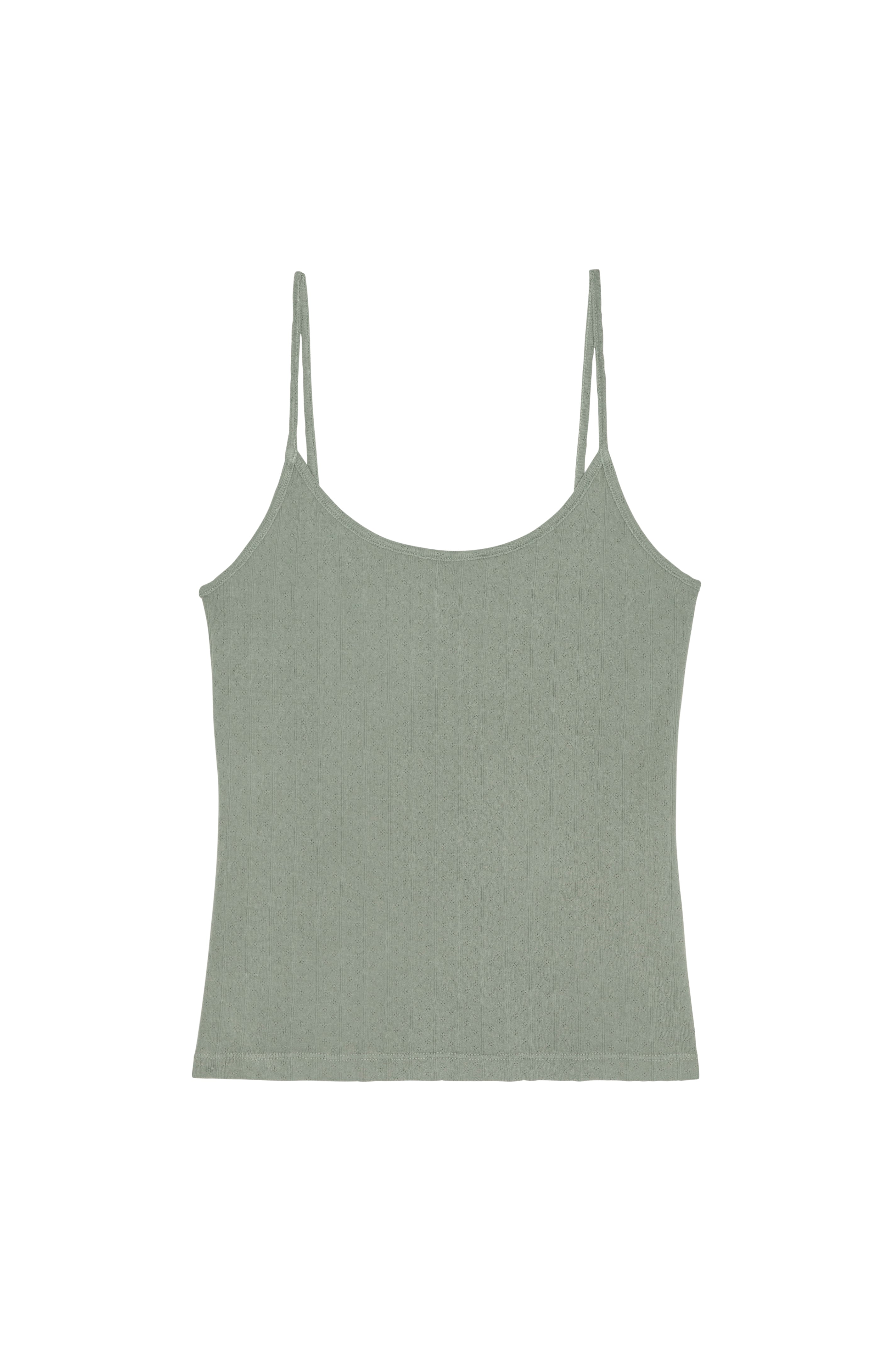 DONNI The Pointelle Cami Tank - Sage