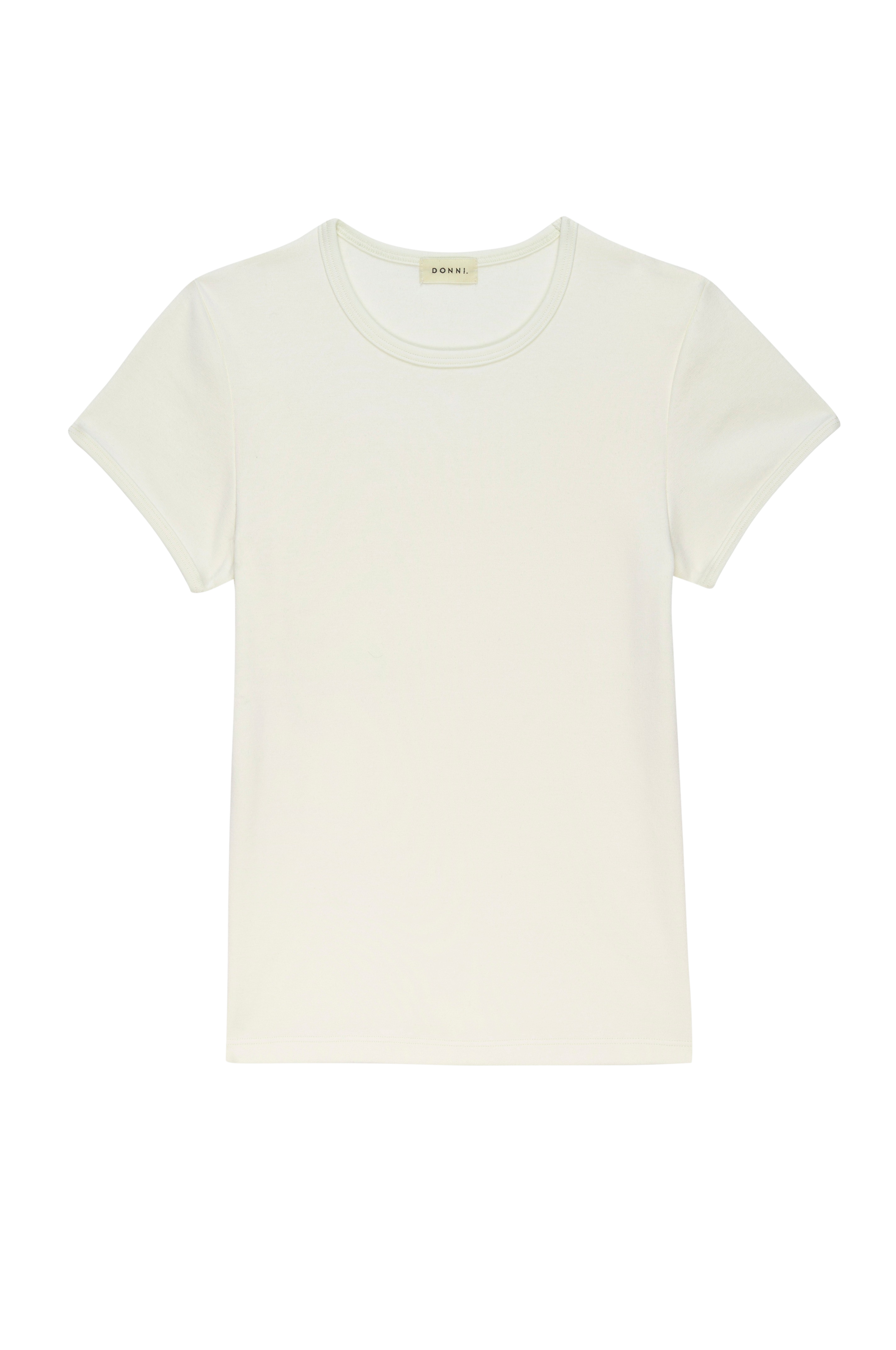 DONNI The Baby Rib Baby Tee - Creme
