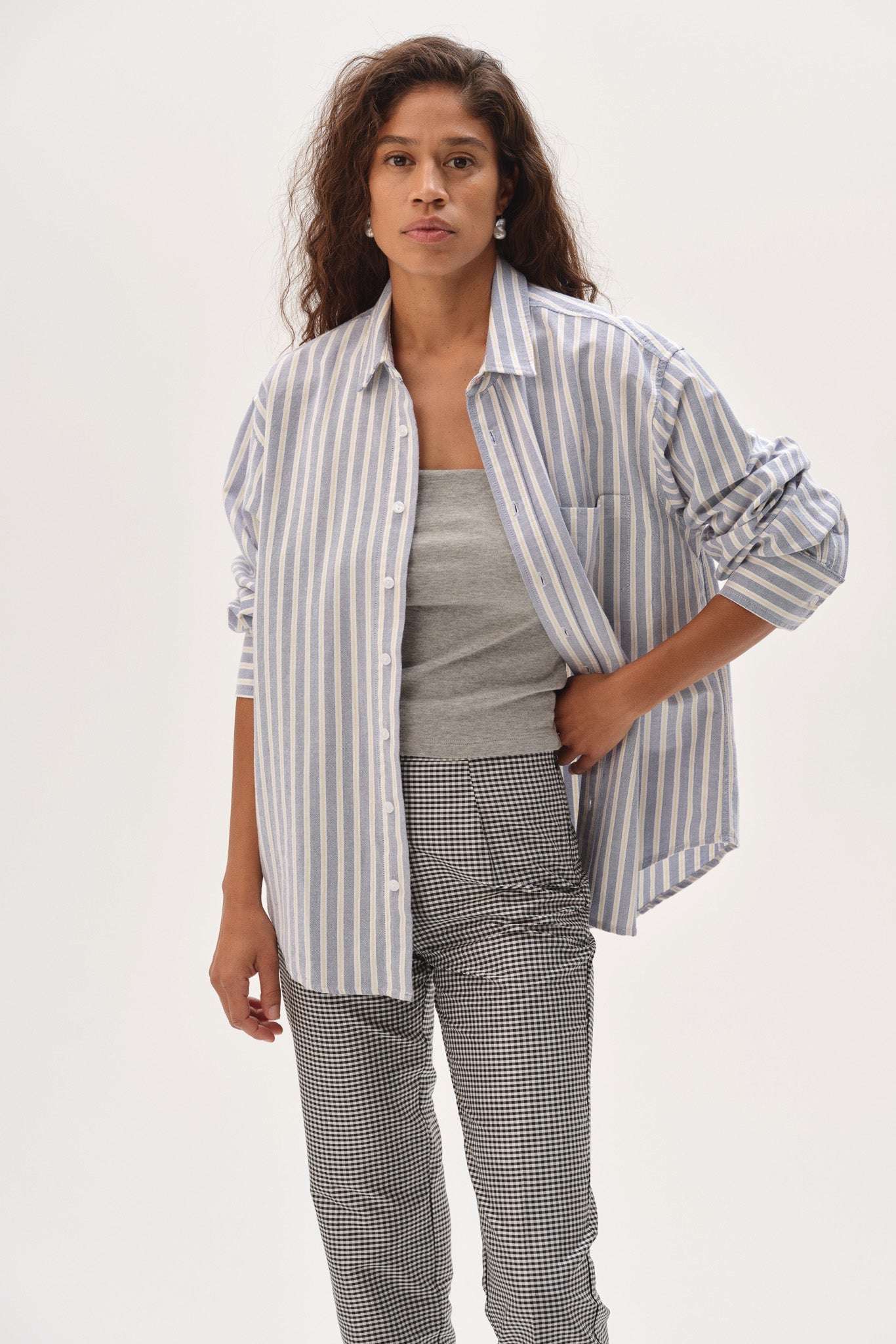 DONNI The Oxford Shirt - Butter Stripe