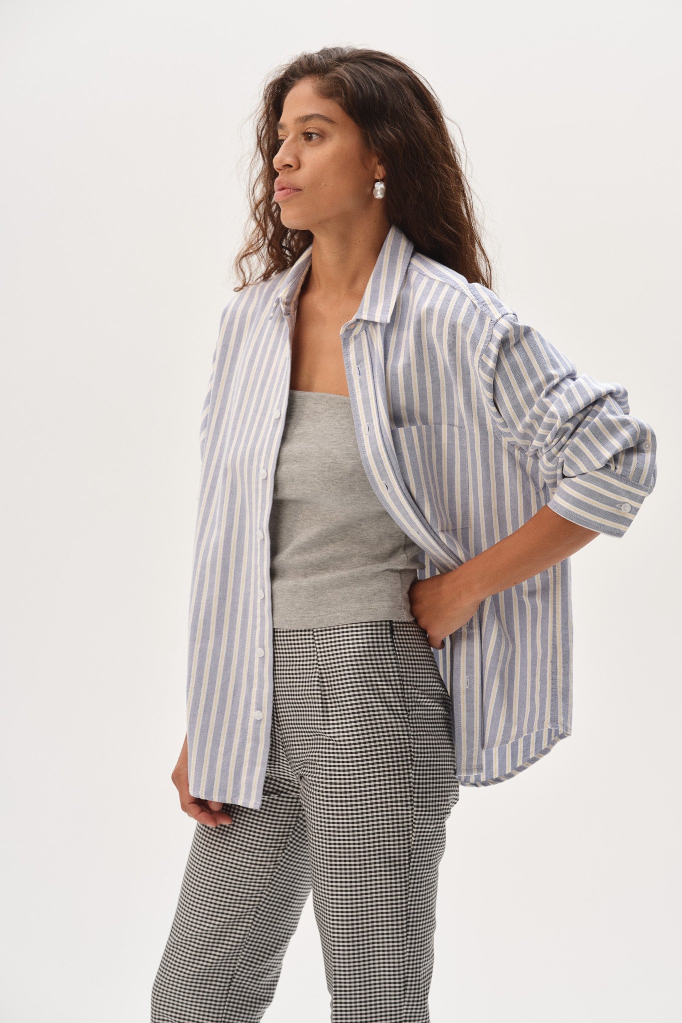 DONNI The Oxford Shirt - Butter Stripe