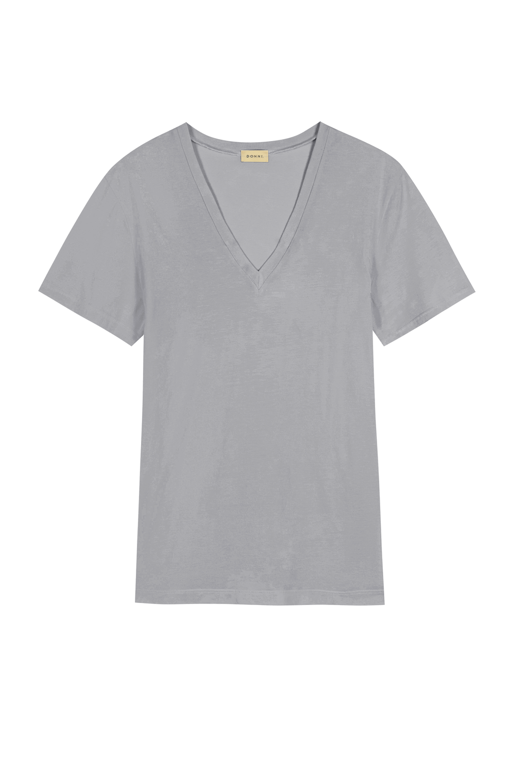 DONNI The Jersey V-Neck Tee - Heather Grey