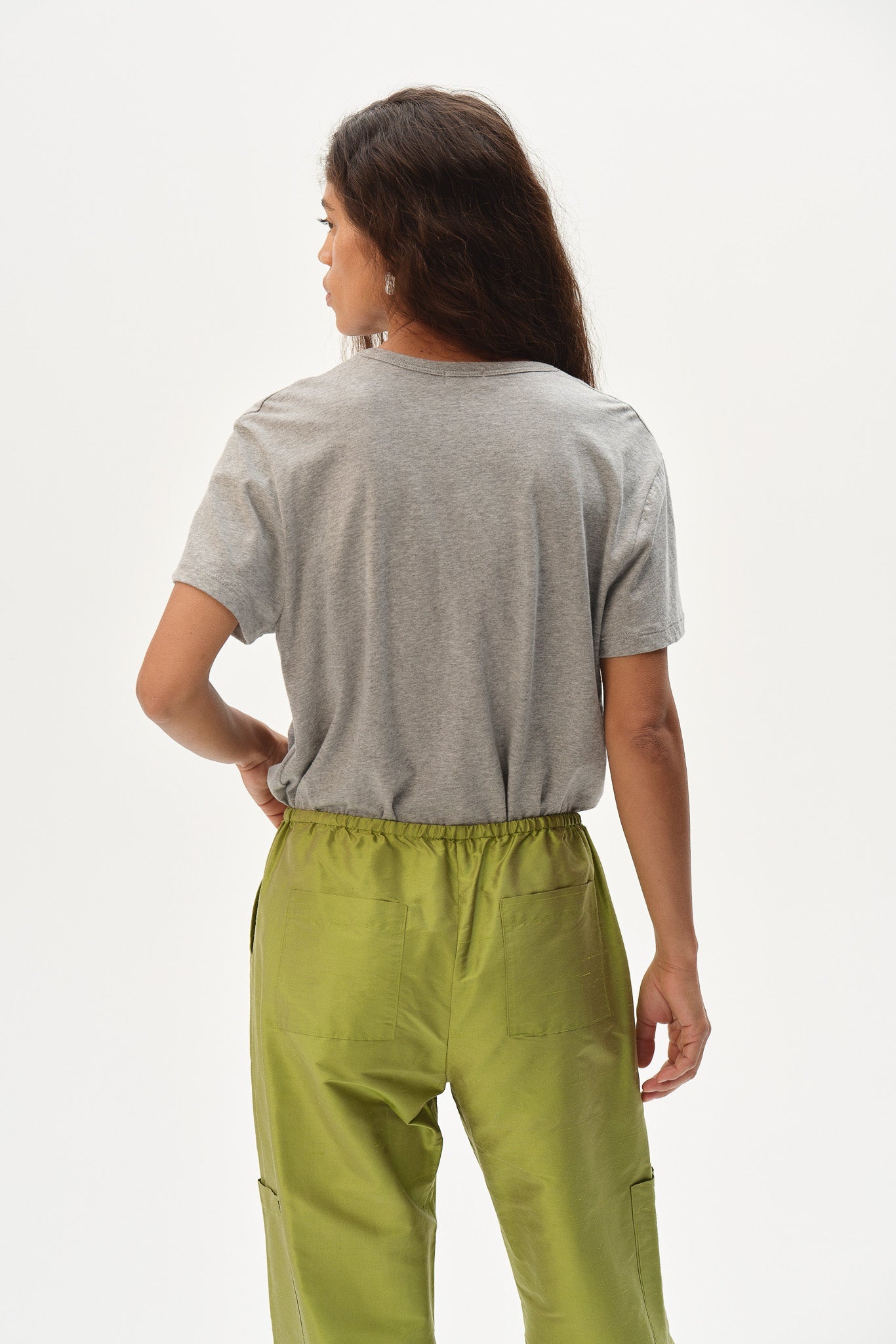 DONNI The Jersey V-Neck Tee - Heather Grey