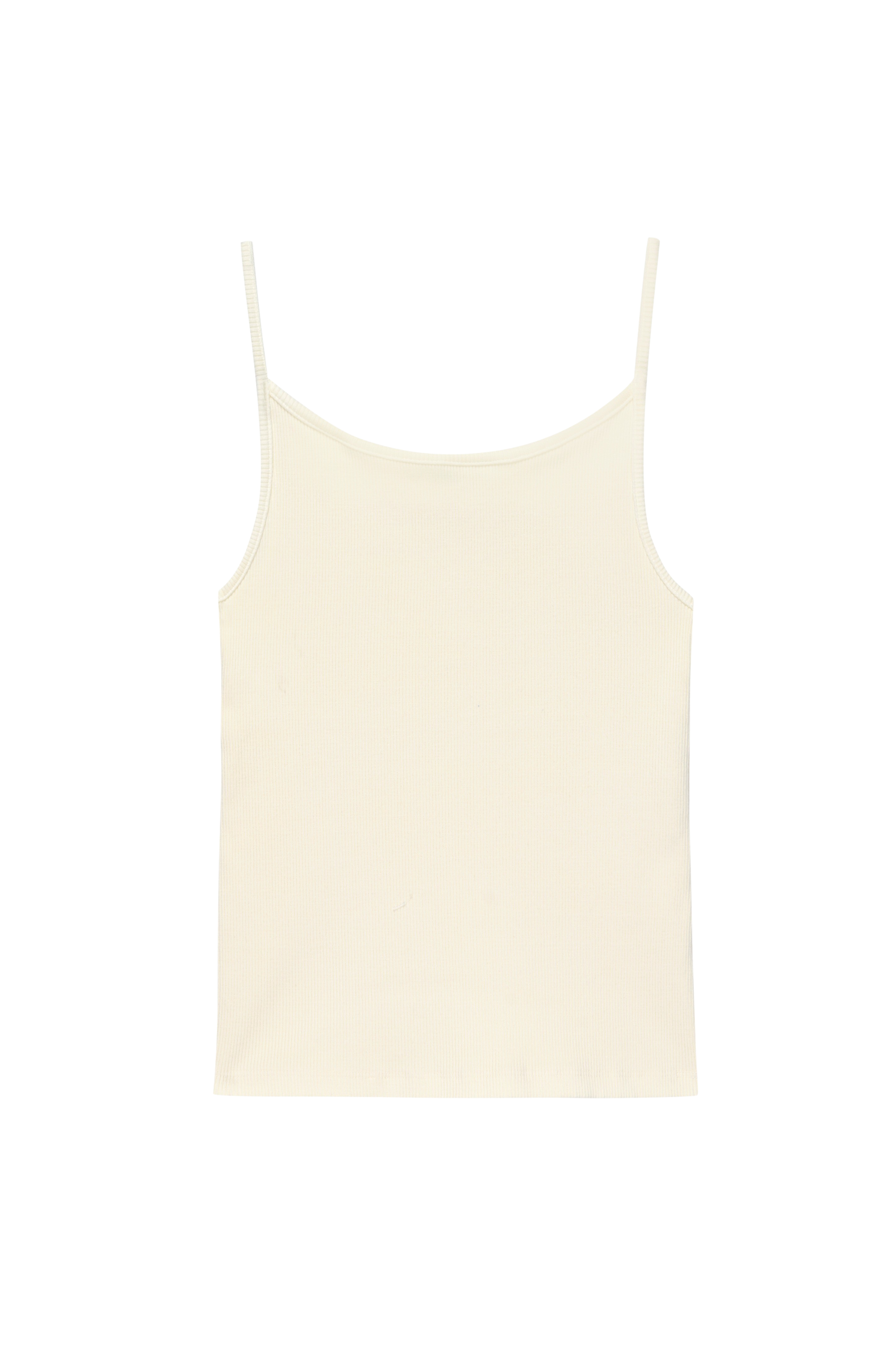 DONNI Creme Rib Spaghetti Tank - Creme