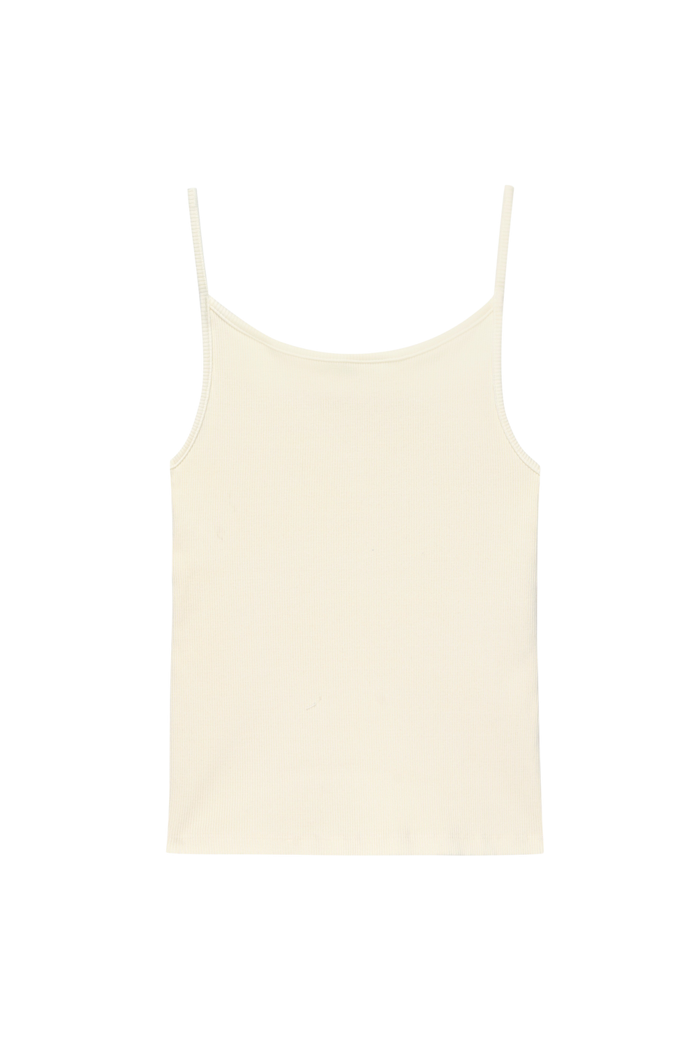 DONNI Creme Rib Spaghetti Tank - Creme