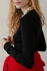 DONNI The Pointelle Long Sleeve - Jet