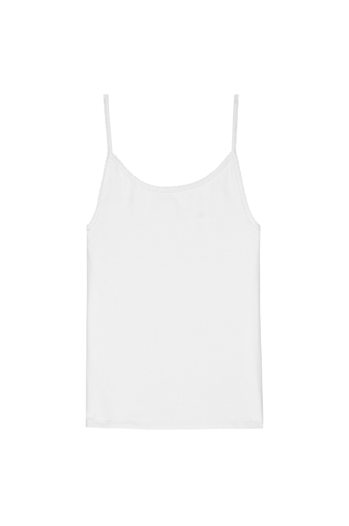 DONNI Powder Baby Rib Scallop Tank - Powder