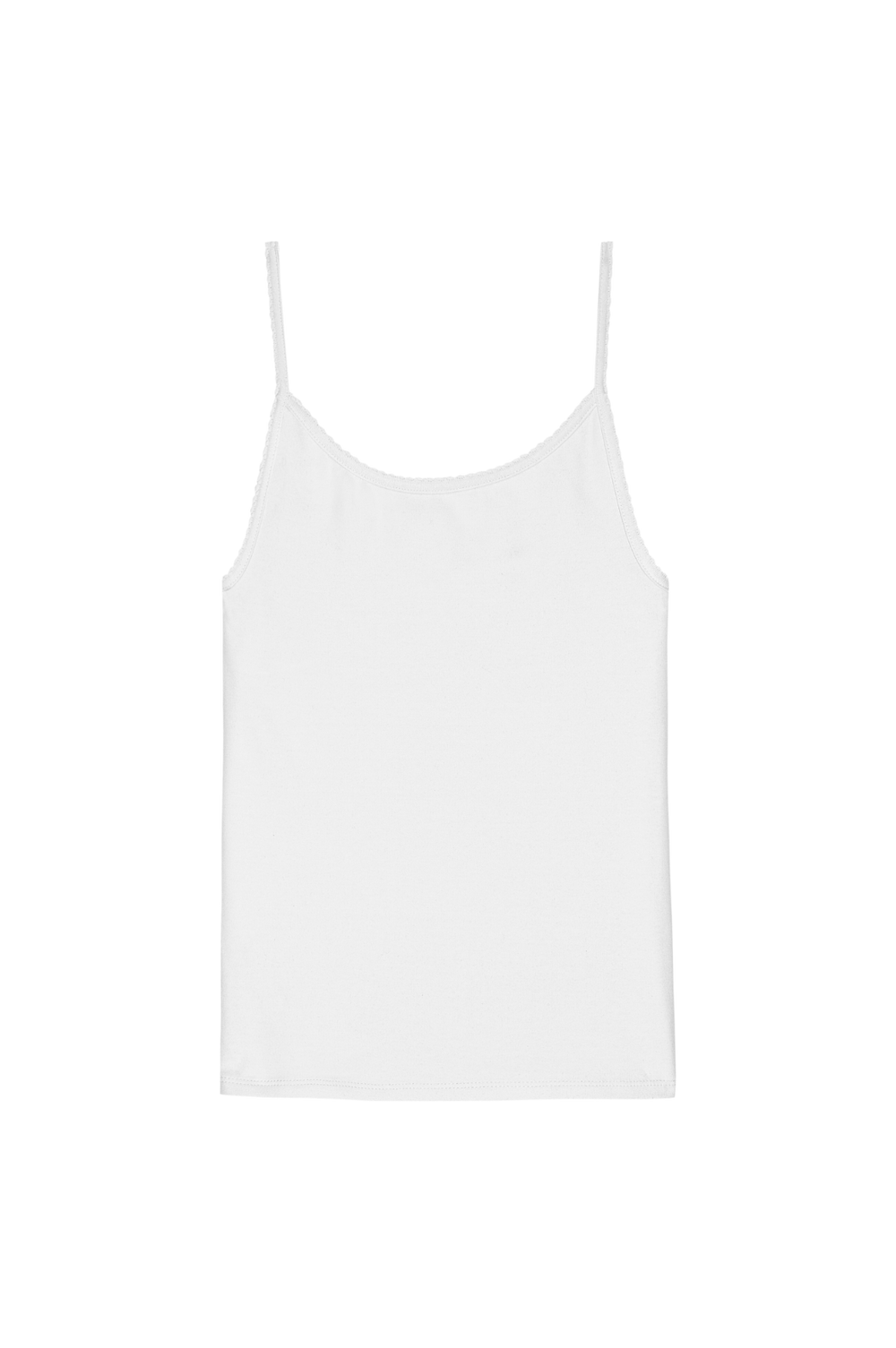 DONNI Powder Baby Rib Scallop Tank - Powder