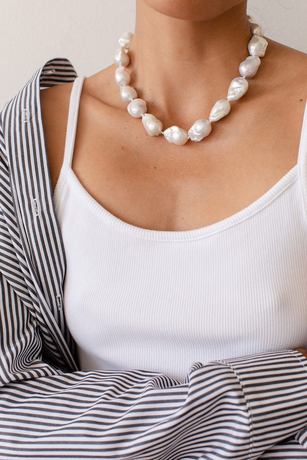 DONNI Powder Rib Spaghetti Tank - Powder