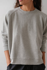 DONNI Heather Grey Eco-Terry Crewneck - Heather-Grey