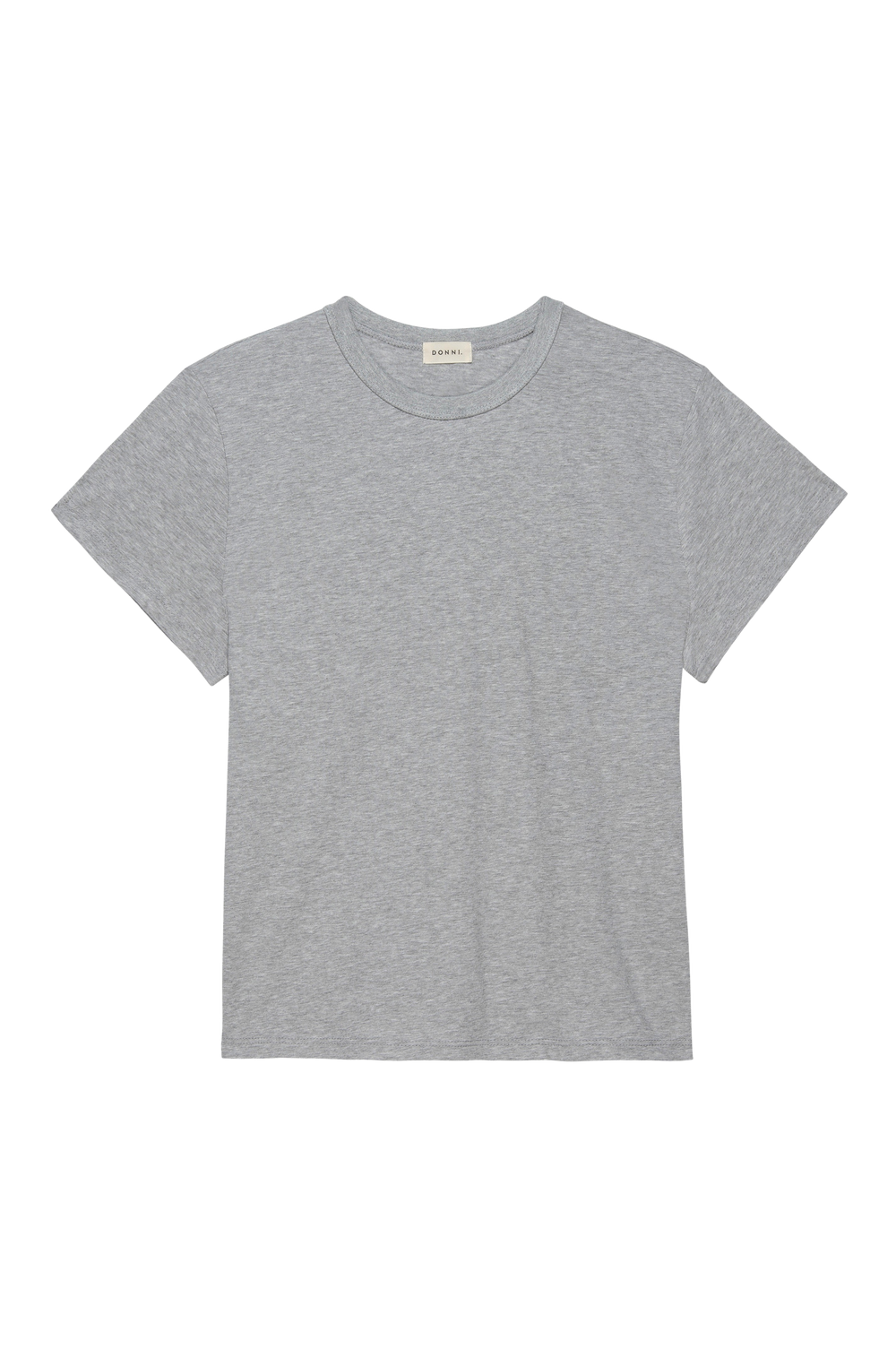 DONNI Heather Grey Jersey Tee - Heather-Grey